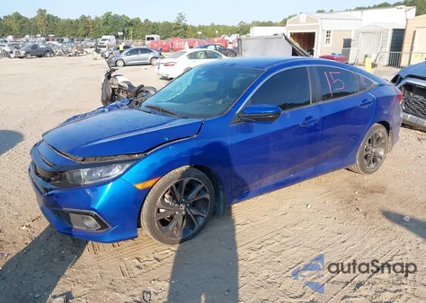 2019 Honda Civic Sport z USA, uszkodzony, nr VIN 2HGFC2F84KH511690